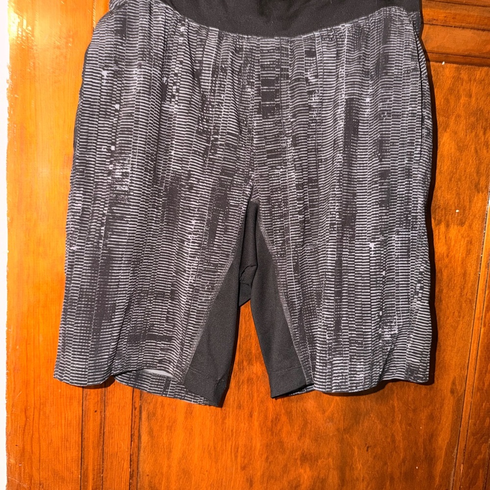 lululemon athletica Black and Gray Athletic Shorts